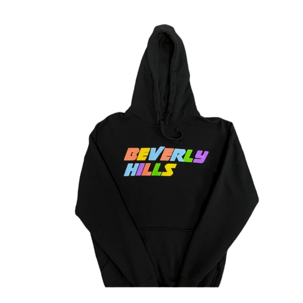 Beverly Hills Club‎ Men's Black Thunder-Strike Multi-color Pullover Hoodie 2XL